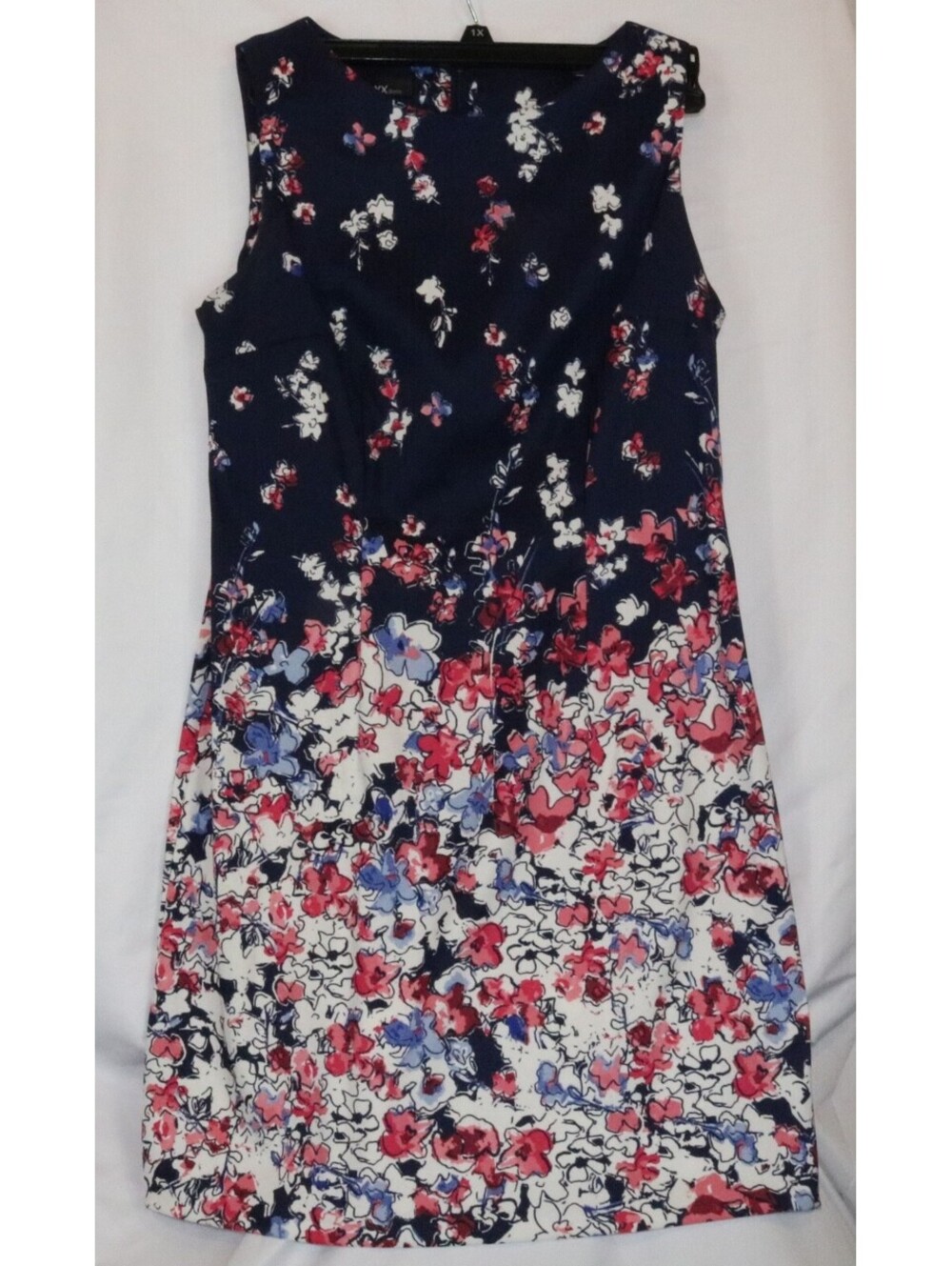 Floral Print Alyx Dress Navy/Pink/Wht Sleeveless Knee Length Dress Size 12